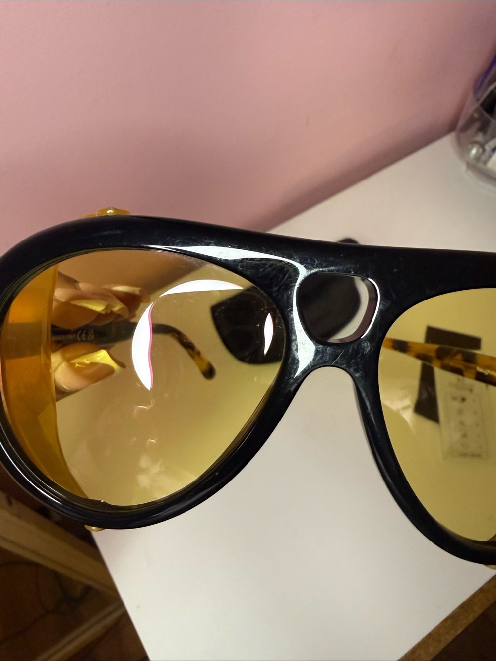Tom Ford Neughman Sunglasses Black/Yellow - Picture 8 of 9